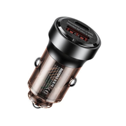 Auto punjač 1XUSB+1XTIP C QC 30W RCC338 crni REMAX - 1