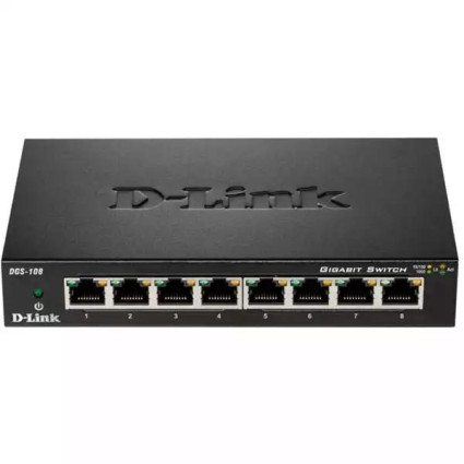 Svič 10/100/1000 8-port D-Link DGS-108  - 1