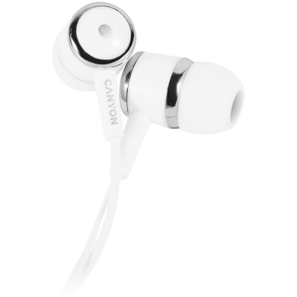  CANYON EPM- 01 Stereo earphones with microphone, White, cable length 1 2m, 23 9...  - 1