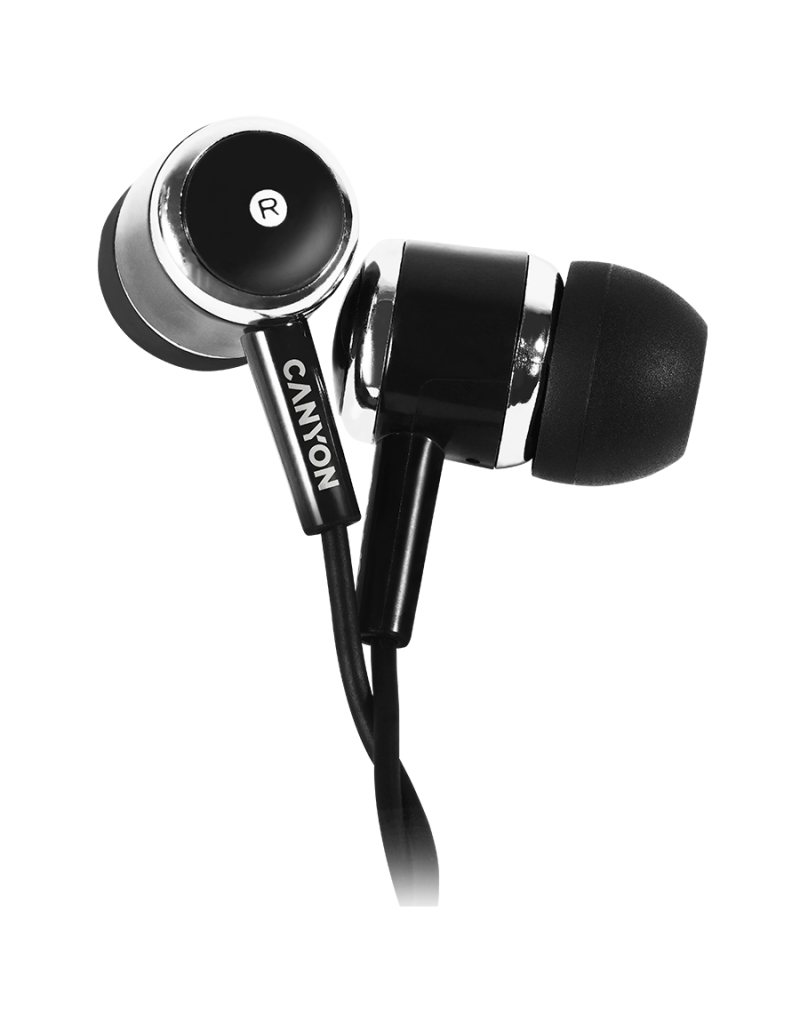 CANYON headphones EPM-01 Mic 1 2m Black - 1 CANYON headphones EPM-01 Mic 1 2m Black - 1