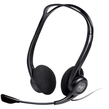 LOGITECH PC960 Corded Stereo Headset BLACK - USB  - 1