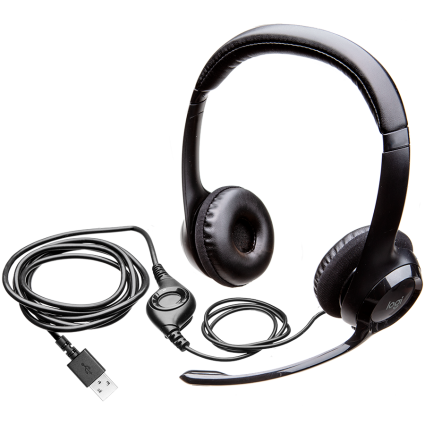 LOGITECH H390 Corded Headset - BLACK - USB  - 1