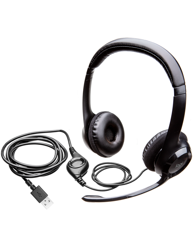 LOGITECH H390 Corded Headset - BLACK - USB - 1 LOGITECH H390 Corded Headset - BLACK - USB - 1