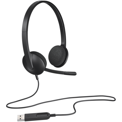 LOGITECH H340 Corded Headset - BLACK - USB  - 1