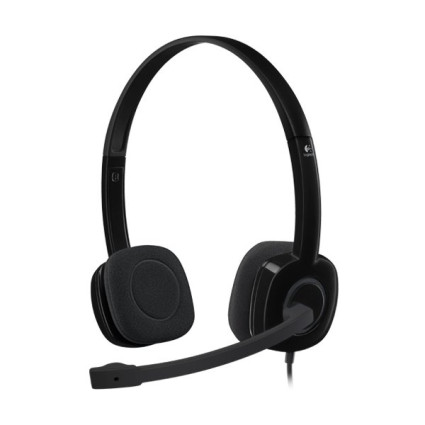 LOGITECH H151 Corded Stereo Headset - BLACK - 3 5 MM  - 1