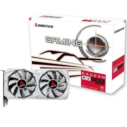 Graficka karta Biostar RX580 White Edition 8GB GDDR5 256 bit 2XDP/HDMI  - 1