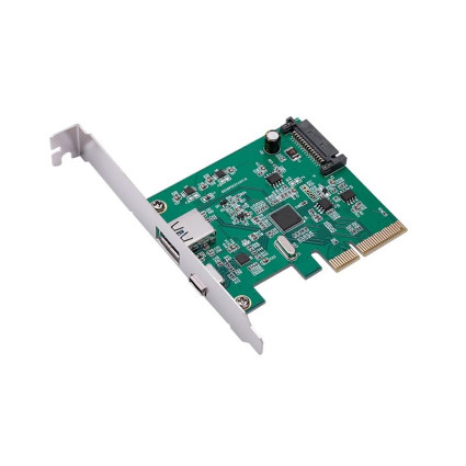 PCI-Express kontroler USB 3.1 Type-A+USB-C Host E-GREEN - 1