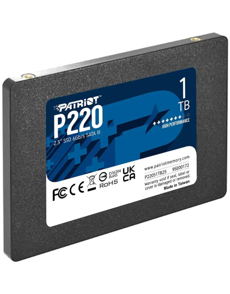 SSD 2-5 SATA3 1TB Patriot P220 550MBs/500MBs P220S1TB25 - 1 SSD 2-5 SATA3 1TB Patriot P220 550MBs/500MBs P220S1TB25 - 1