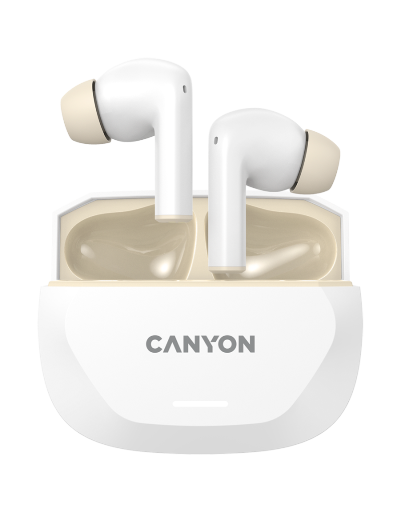 CANYON headset HEXAGON 7 TWS ANC+ENC Wireless Charge White Beige  - 1