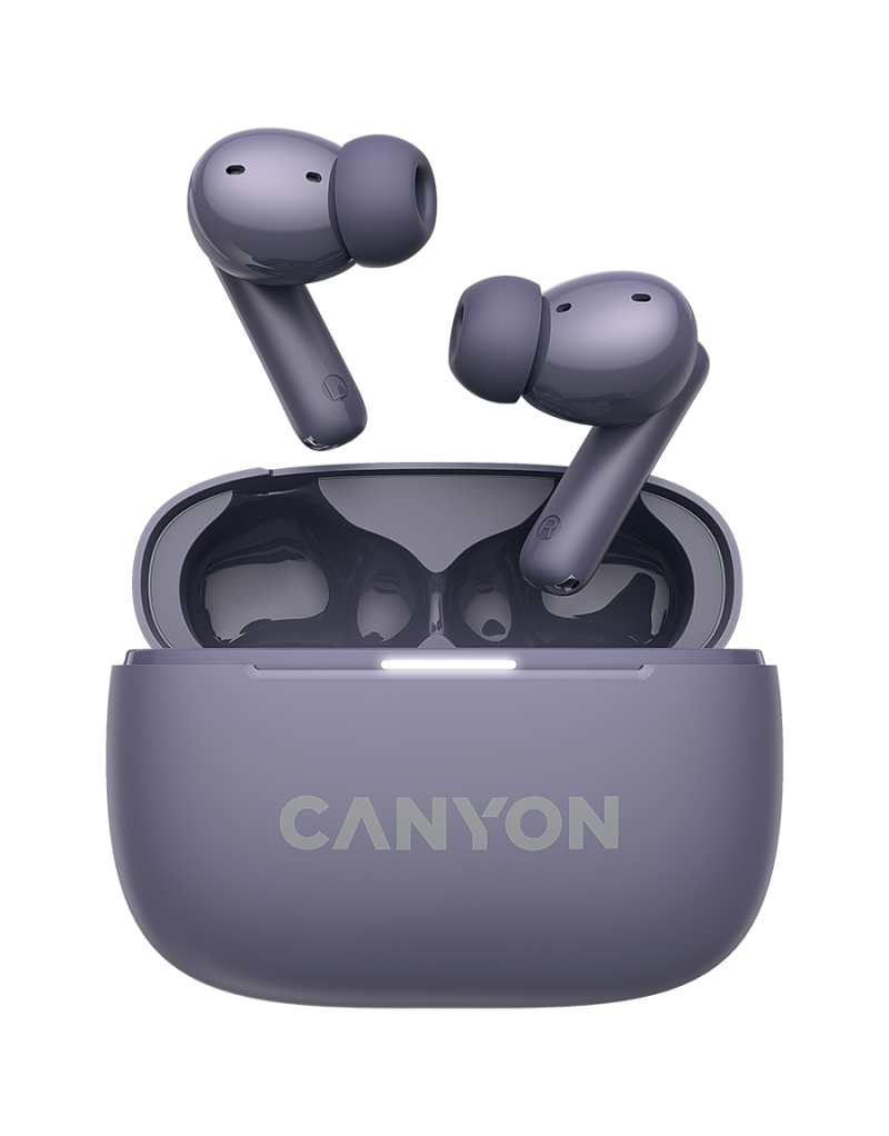 CANYON headset OnGo TWS-10 ANC+ENC Purple  - 1