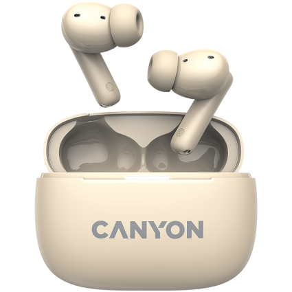 CANYON headset OnGo TWS-10 ANC+ENC Beige  - 1
