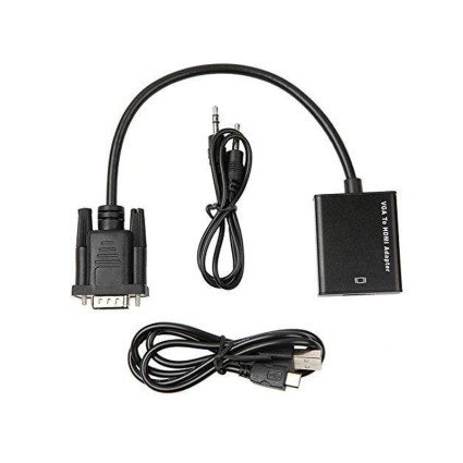 Adapter VGA na HDMI (m/ž) + Audio kabl (m/m) + Micro USB kabl (m/m) FAST ASIA - 1