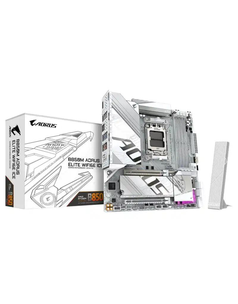 Matična ploča AM5 Gigabyte B850M Aorus Elite WIFI 6 Ice DDR5 DP/MI/M-2 - 1 Matična ploča AM5 Gigabyte B850M Aorus Elite WIFI 6 Ice DDR5 DP/MI/M-2 - 1