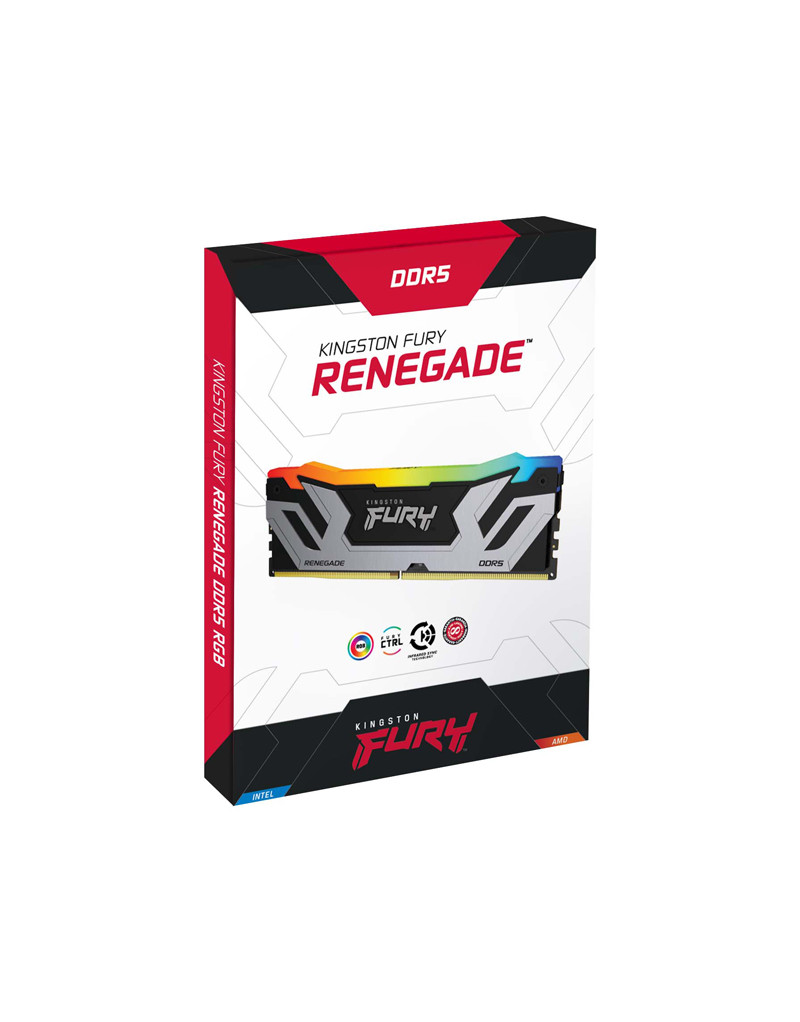 CUDIMM DDR5 48GB (2x24GB kit) 8400MT/s KF584CU40RSK2-48 FURY Renegade Silver RGB XMP KINGSTON - 1