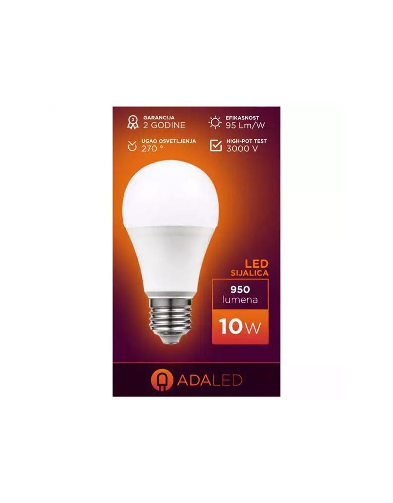 ADA LED sijalica A60-10W-RC-E27-A 4200K  - 1