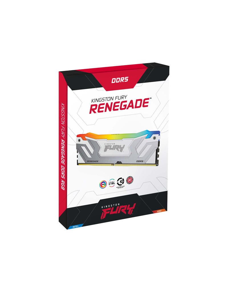 CUDIMM DDR5 24GB 8400MT/s KF584CU40RWA-24 FURY Renegade White RGB XMP KINGSTON - 1