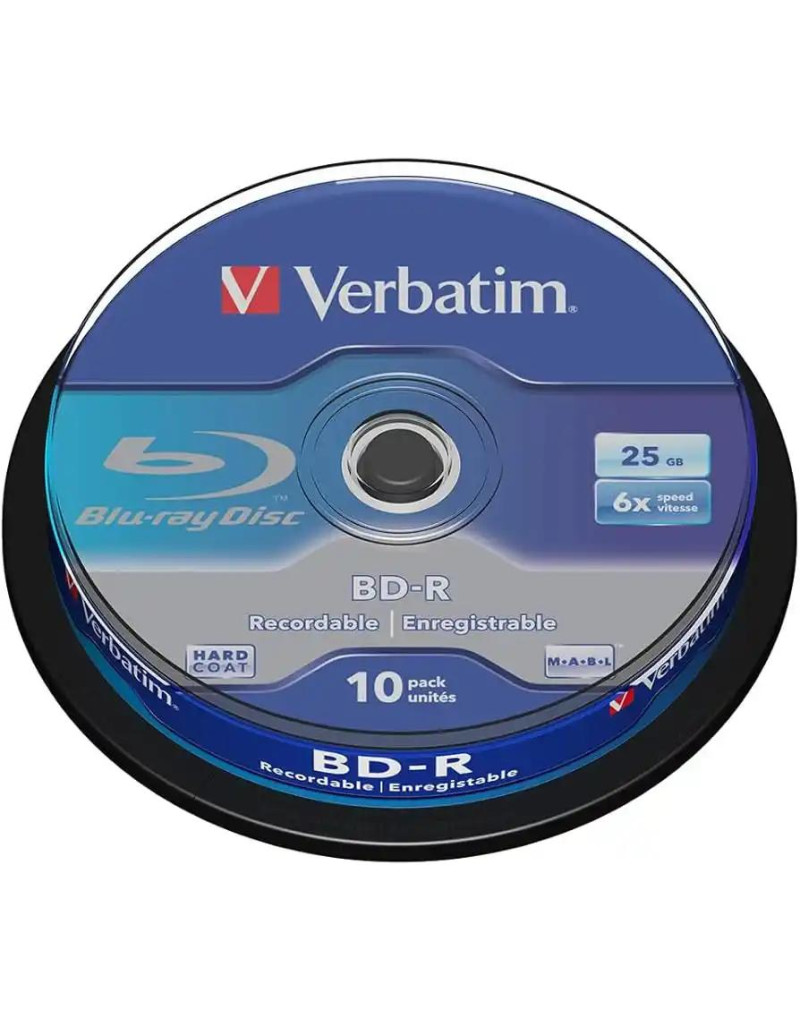 Blue-Ray Verbatim 25GB 1/10 6x/zvono  - 1