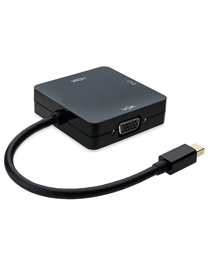 Mini DisplayPort - HDMI + DVI-I Dual Link + VGA D-Sub crni E-GREEN - 1