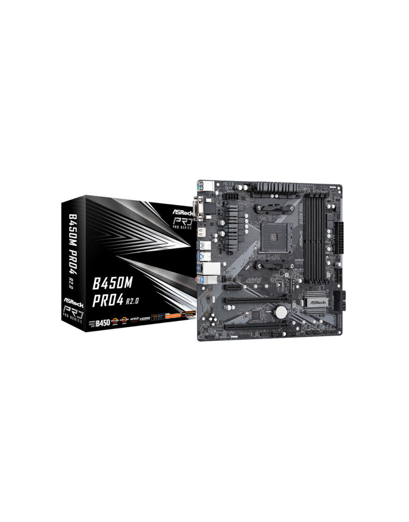 MB AM4 AsRock B450M PRO4 R2.0  - 1
