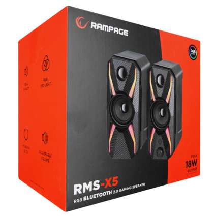 Zvučnici 2.0 Rampage RMS-X5 3Wx2 USB RGB  - 2