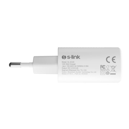 Struni adapter S-link SL-EC40 5V/12W 2400MA Beli  - 1