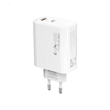 Strujni adapter S-link SL-EC68 45W PD30W/QC 18W USB-A/USB-C Brzo punjenje  - 1