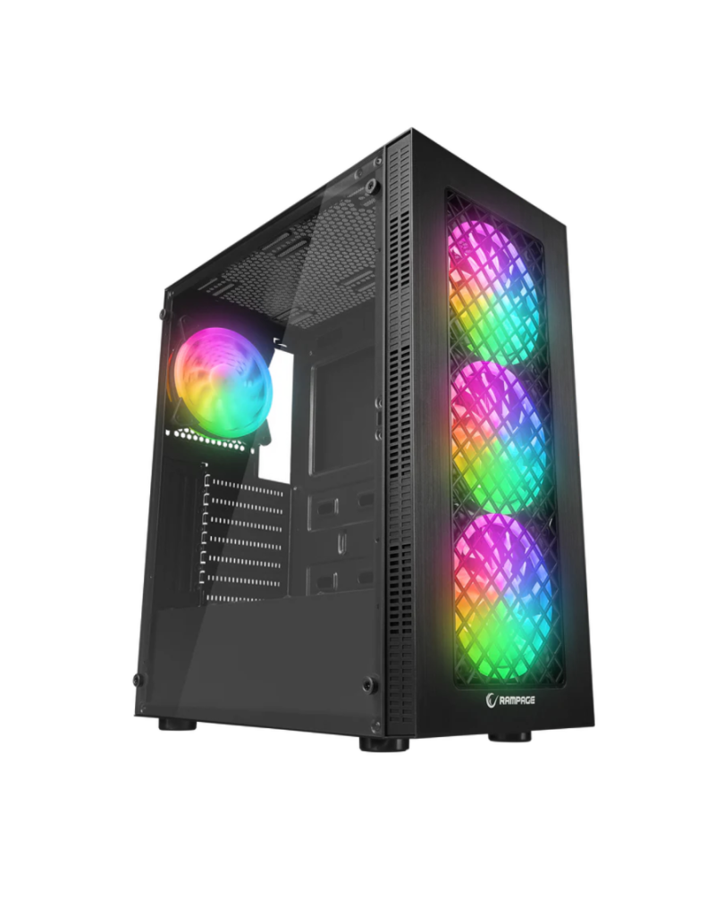 Kuciste Rampage PLAID V1 Mesh Glass 4x12cm Auto RGB  - 1