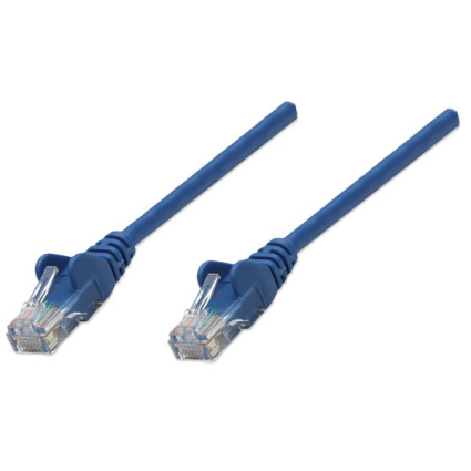LAN UTP kabl intellinet 342575 Cat6 CCA/Plavi/1m  - 1