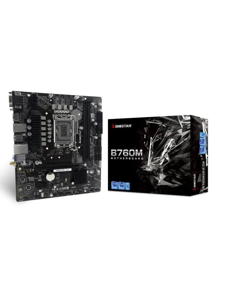 Matična ploča 1700  Biostar B760MX2-E  HDMI/DVI/VGA/M-2/ DDR5  - 1