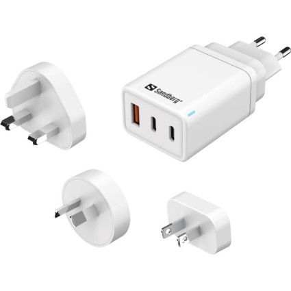Sandberg 3in1 TravelCharger USB-C/A 65W 441-59  - 1