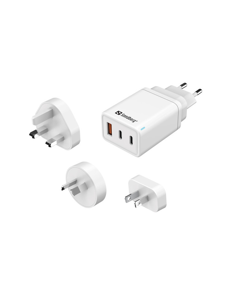Sandberg 3in1 TravelCharger USB-C/A 65W 441-59  - 1
