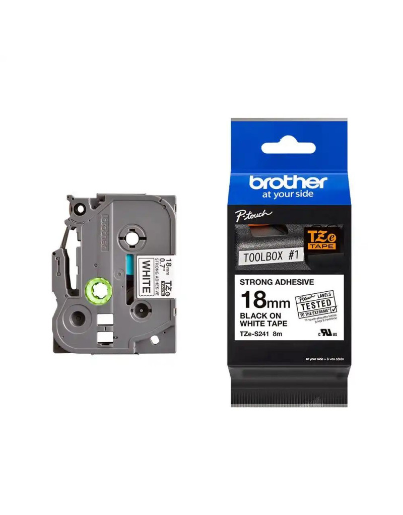 Brother traka,TZE241 18mm B/W - 1 Brother traka,TZE241 18mm B/W - 1