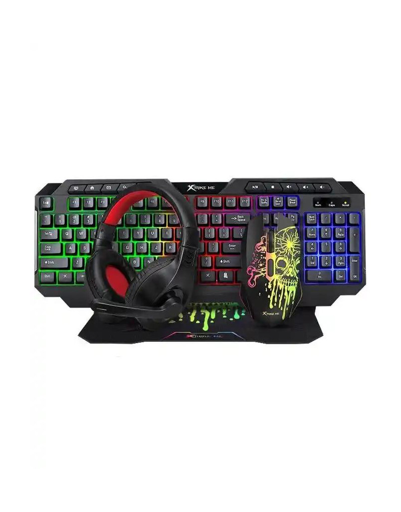 Tastatura + miš + podloga + slušalice Xtrike CMX415 USB 4u1 - 1 Tastatura + miš + podloga + slušalice Xtrike CMX415 USB 4u1 - 1