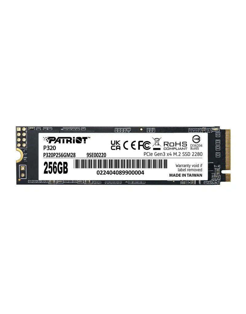 SSD M-2 NVMe 256GB Patriot P320 2200MBs/1200MBs P320P256GM28 - 1 SSD M-2 NVMe 256GB Patriot P320 2200MBs/1200MBs P320P256GM28 - 1