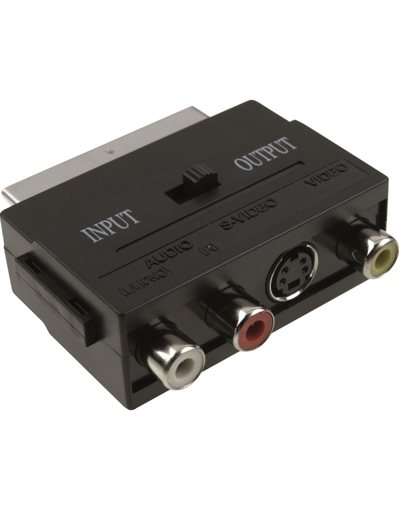 Adapter Scart - 3xRCA + S-Video crni FAST ASIA - 2