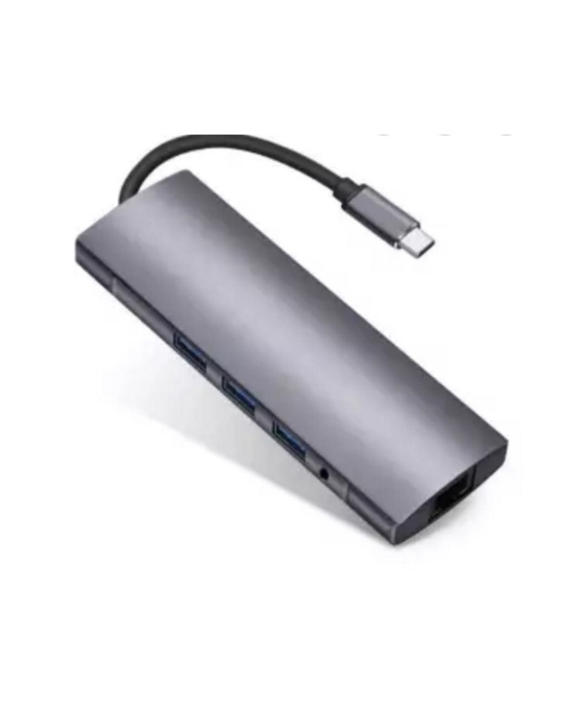 Adapter-konvertor TIP-C na HDMI + 4XUSB 3.0 + TIP C + SD/Micro + Audio+VGA + RJ45 FAST ASIA - 2
