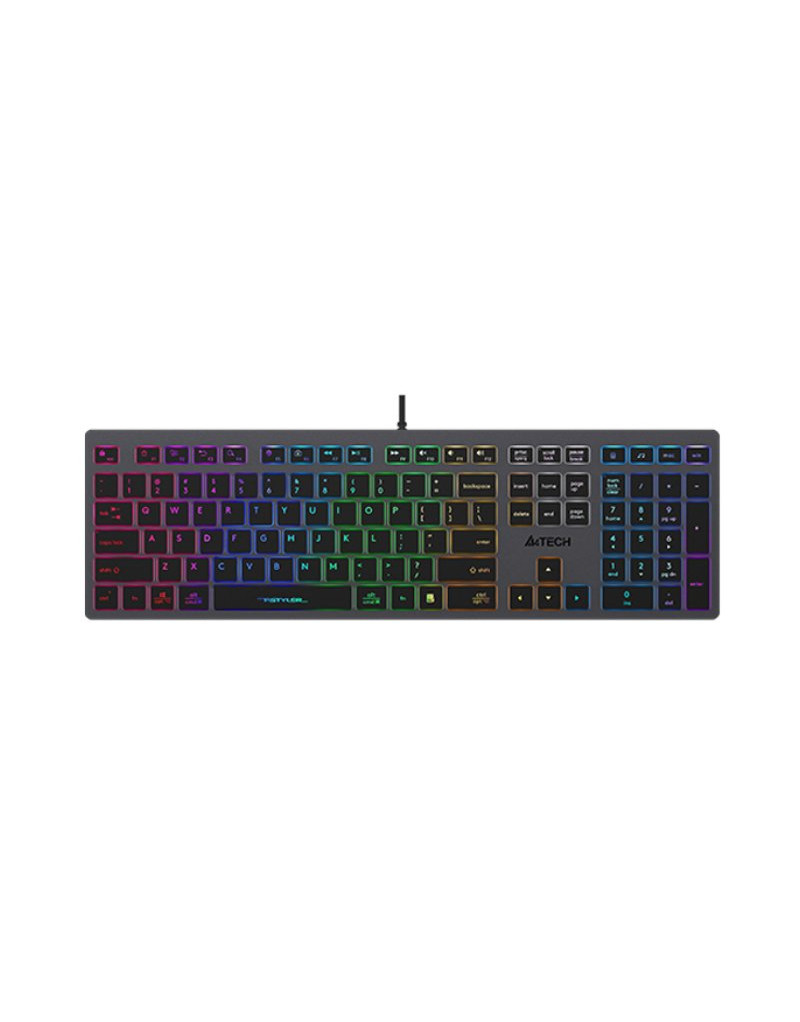 FX60 Scissor Switch Neon Backlit USB US siva tastatura A4 TECH - 5