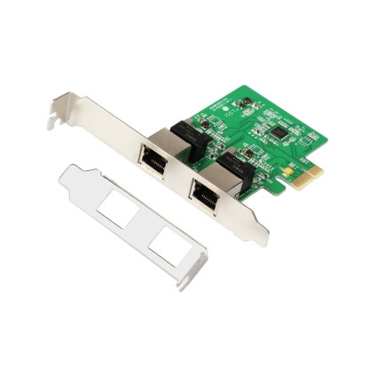 PCI-Express kontroler 2-port Gigabit Ethernet E-GREEN - 2