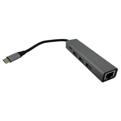 Adapter-konvertor TIP C na 3xUSB 3.0+TIP C+RJ45 FAST ASIA - 5