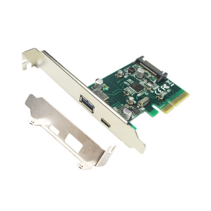 PCI-Express kontroler na USB 3.1 Tip A + USB-C Host Controler (Asmedia 1142) E-GREEN - 2