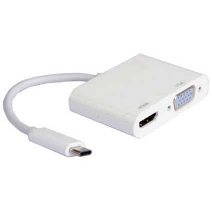 Adapter USB 3.1 tip C (M) - HDMI + VGA (F) beli E-GREEN - 2