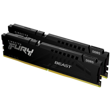 DIMM DDR5 64GB (2x32GB kit) 5200MT/s KF552C40BBK2-64 Fury Beast black XMP KINGSTON - 3