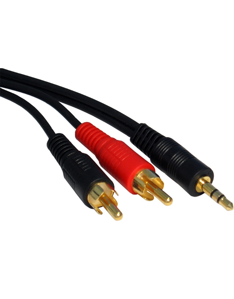 Kabl audio 3.5mm - 2xRCA 5m crni FAST ASIA - 2