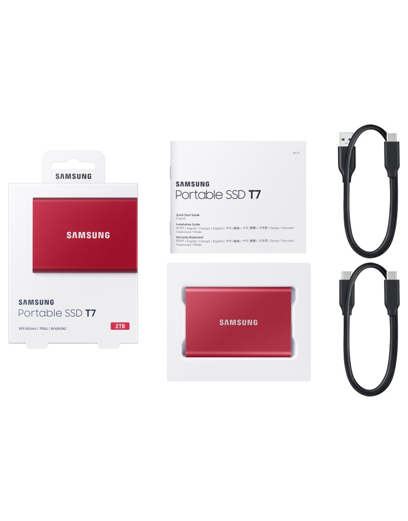 Portable T7 2TB crveni eksterni SSD MU-PC2T0R SAMSUNG - 10