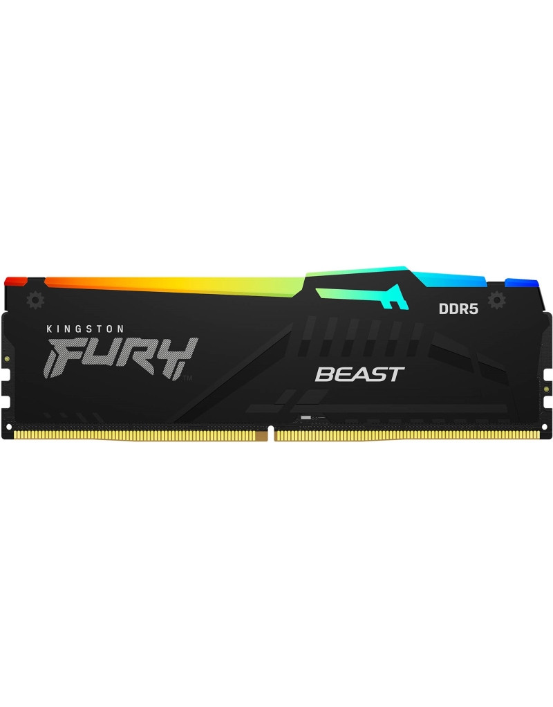 DIMM DDR5 16GB 6400MT/s KF564C32BBA-16 FURY Beast Black RGB XMP KINGSTON - 3