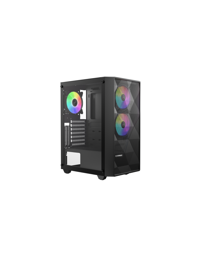 Kuciste Raidmax Meshian X902 S, 3x RGB fan/Crni/Window/X902TBS  - 1