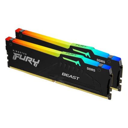 Memorija DDR5 32GB -2x16GB- 5600MHz Kingston Fury Beast RGB KF556C36BBEAK2-32  - 1