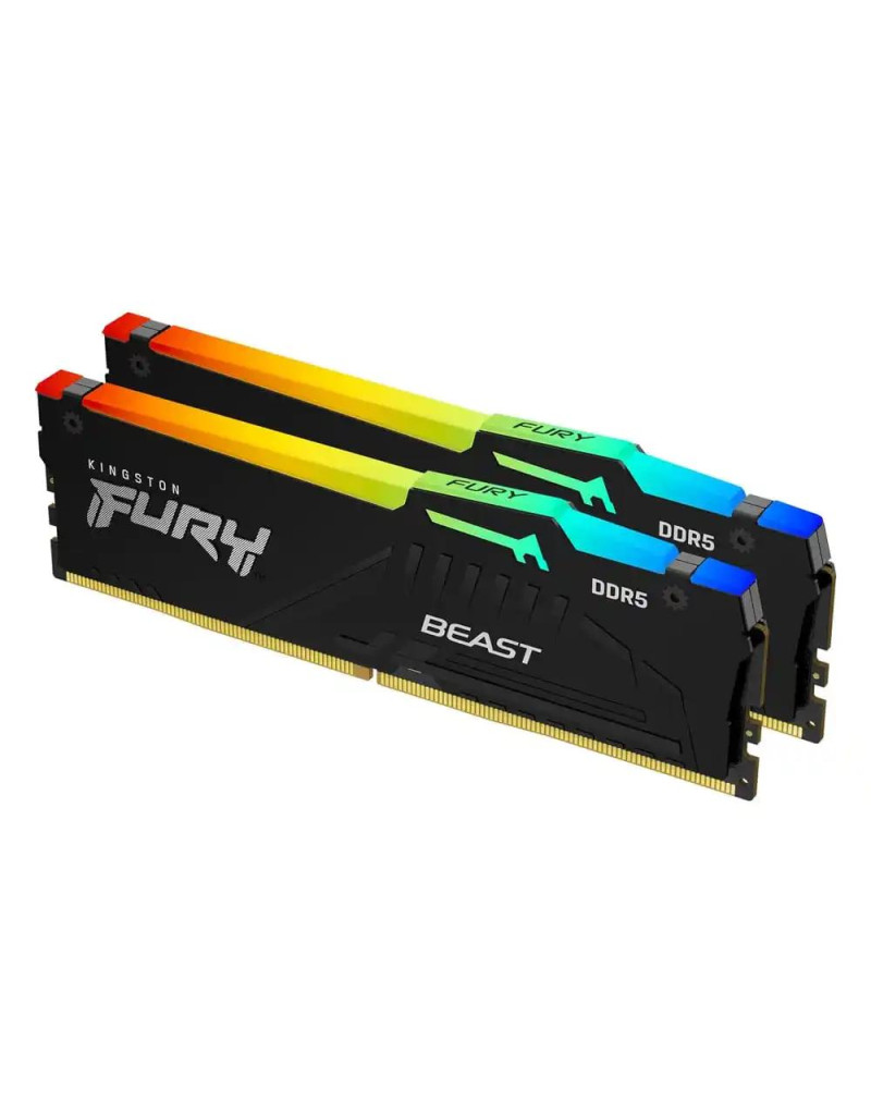 Memorija DDR5 32GB -2x16GB- 5600MHz Kingston Fury Beast RGB KF556C36BBEAK2-32 - 1 Memorija DDR5 32GB -2x16GB- 5600MHz Kingston Fury Beast RGB KF556C36BBEAK2-32 - 1