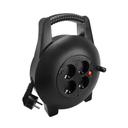 Produžni kabal na namotaju Prosto HJR4-10-P 10m 1-5mm2/IP20/4 utičnice  - 1