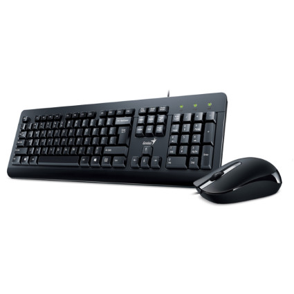 KM-160 USB US crna tastatura+ USB crni miš GENIUS - 1